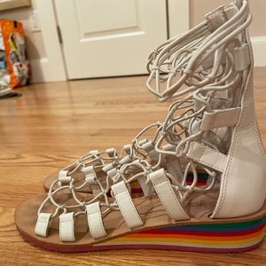 Jeffery Campbell Rainbow Sandals ADORABLE